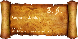 Bogert Janka névjegykártya